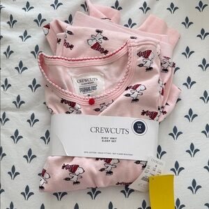Crewcuts Pink Snoopy Knit Sleep Set